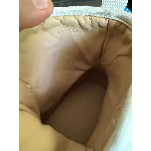 Chloé White Lambskin Leather Sonnie Western High Top Sneakers Sz. 36 - Picture 4 of 11